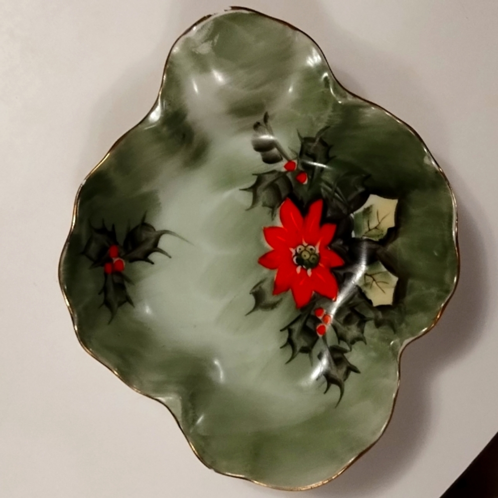 Vintage lefton limited edition Christmas  dish